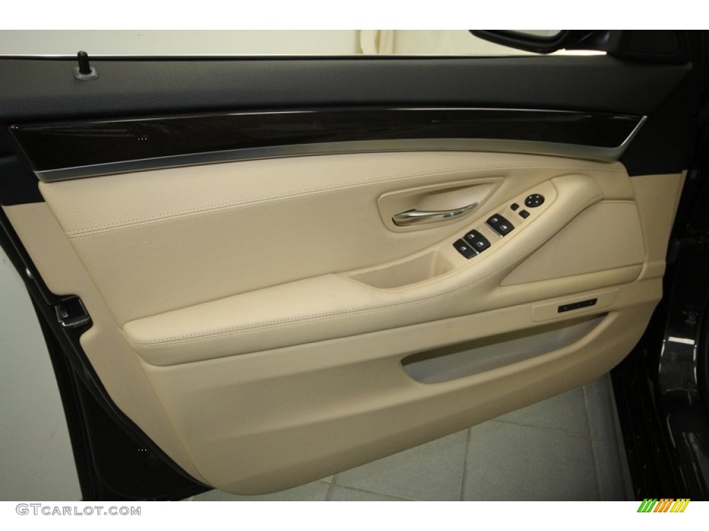 2013 BMW 5 Series 535i Sedan Venetian Beige Door Panel Photo #69757047
