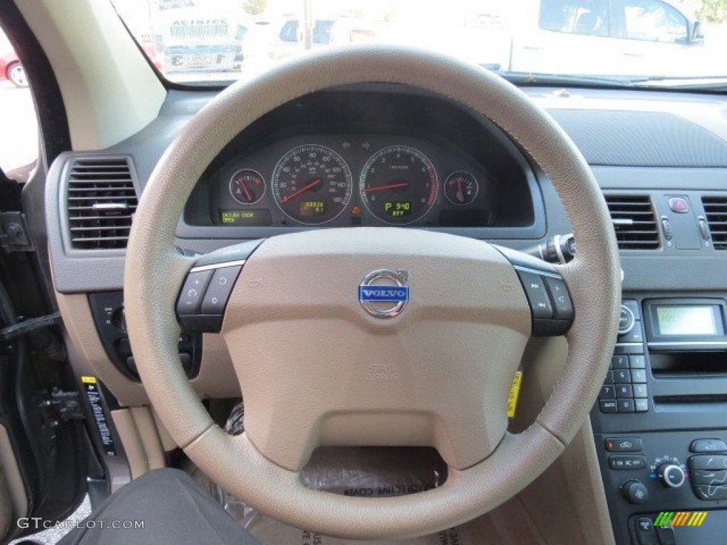 2009 Volvo XC90 3.2 Sandstone Steering Wheel Photo #69757858