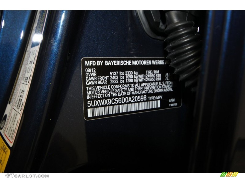 2013 X3 xDrive 28i - Deep Sea Blue Metallic / Oyster photo #10