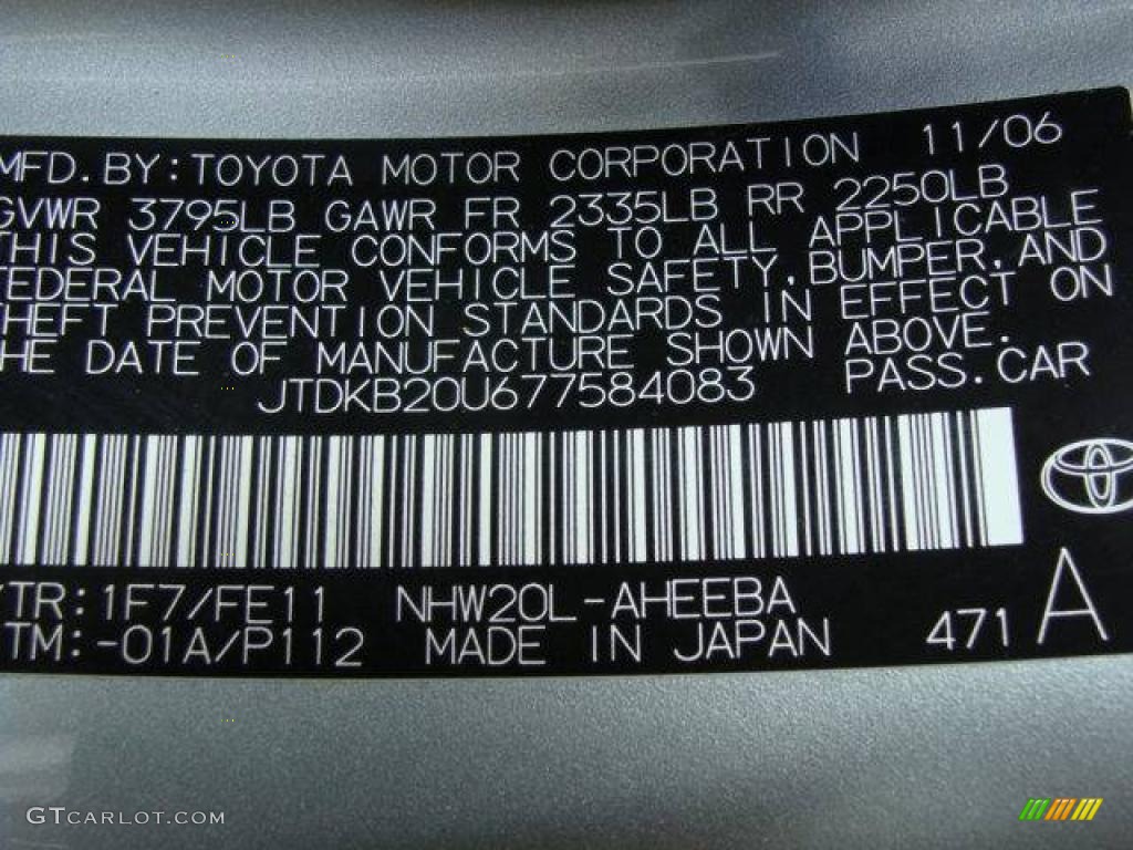 2007 Prius Hybrid - Classic Silver Metallic / Dark Gray photo #15