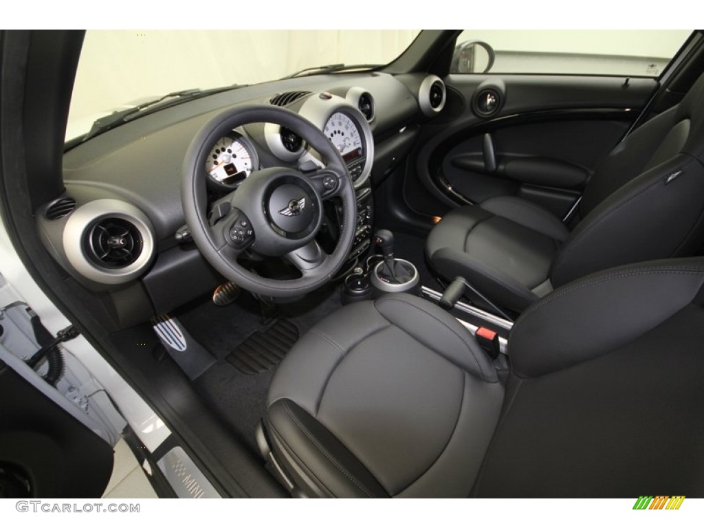 Carbon Black Interior 2012 Mini Cooper S Countryman All4 AWD Photo #69759478