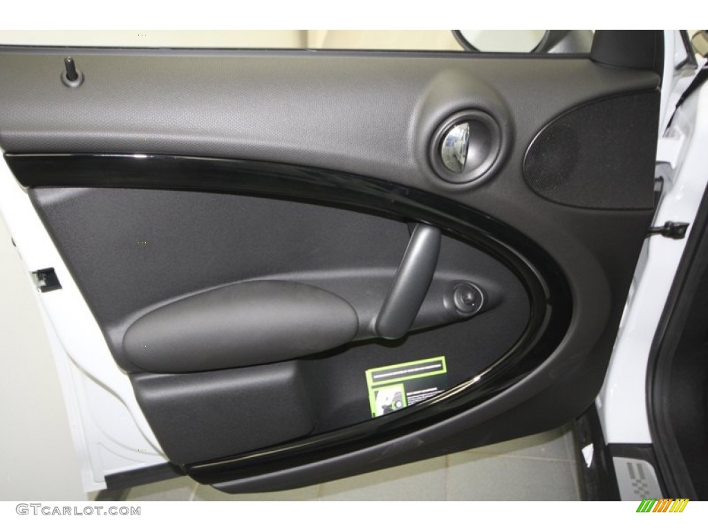 2012 Mini Cooper S Countryman All4 AWD Carbon Black Door Panel Photo #69759496