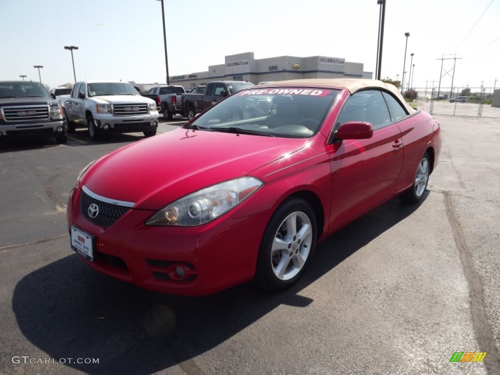 2007 Solara SLE V6 Convertible - Absolutely Red / Ivory photo #1