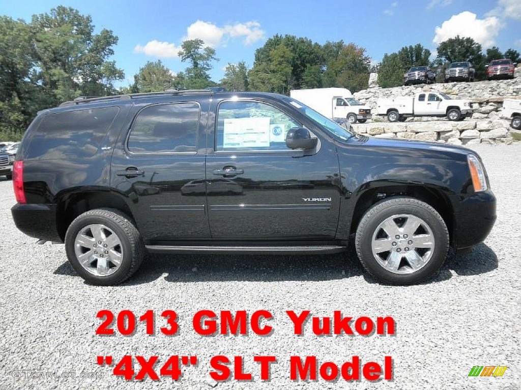 2013 Yukon SLT 4x4 - Onyx Black / Ebony photo #1