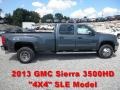 2013 Stealth Gray Metallic GMC Sierra 3500HD SLE Crew Cab 4x4 Dually #69728246