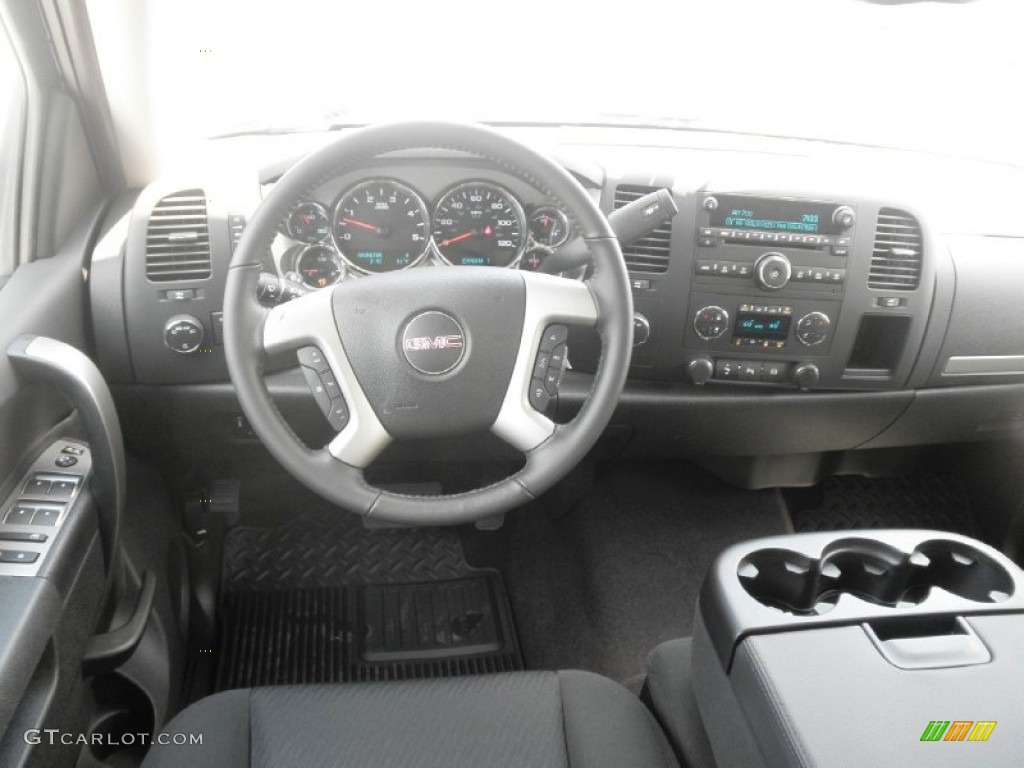 2013 Sierra 3500HD SLE Crew Cab 4x4 Dually - Stealth Gray Metallic / Ebony photo #13