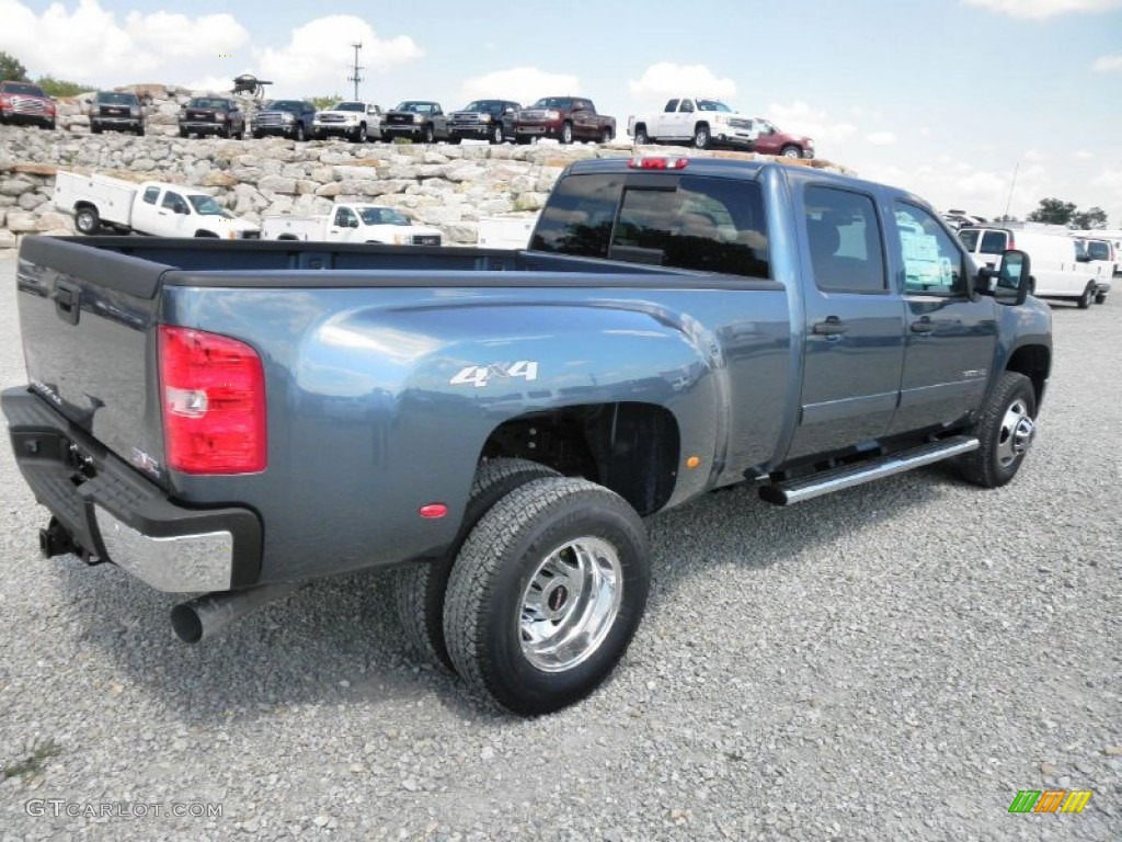 2013 Sierra 3500HD SLE Crew Cab 4x4 Dually - Stealth Gray Metallic / Ebony photo #23