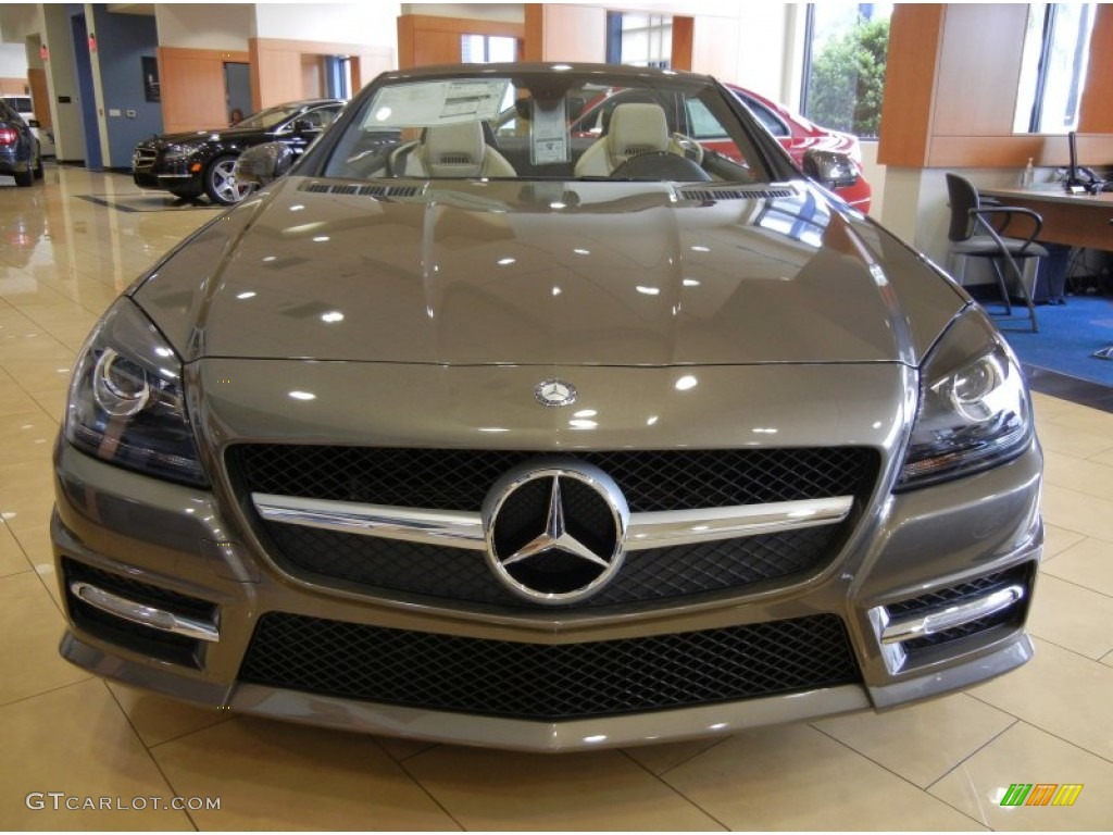 2013 SLK 350 Roadster - Indium Grey Metallic / Sahara Beige photo #2