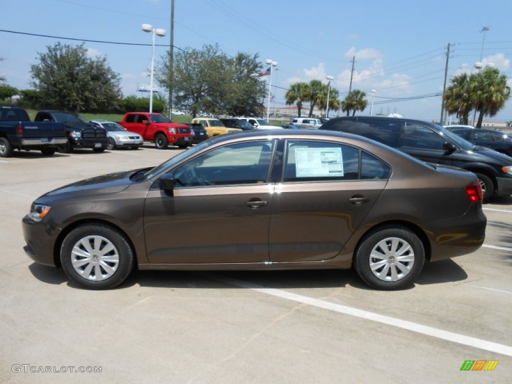 2013 Jetta S Sedan - Toffee Brown Metallic / Latte Macchiato photo #4