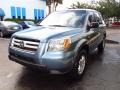 2007 Steel Blue Metallic Honda Pilot LX  photo #7