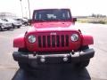 2012 Flame Red Jeep Wrangler Unlimited Rubicon 4x4  photo #2