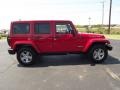 2012 Flame Red Jeep Wrangler Unlimited Rubicon 4x4  photo #4