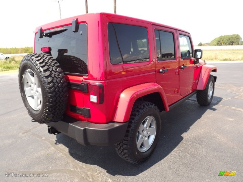 2012 Wrangler Unlimited Rubicon 4x4 - Flame Red / Black photo #5