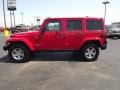 2012 Flame Red Jeep Wrangler Unlimited Rubicon 4x4  photo #8