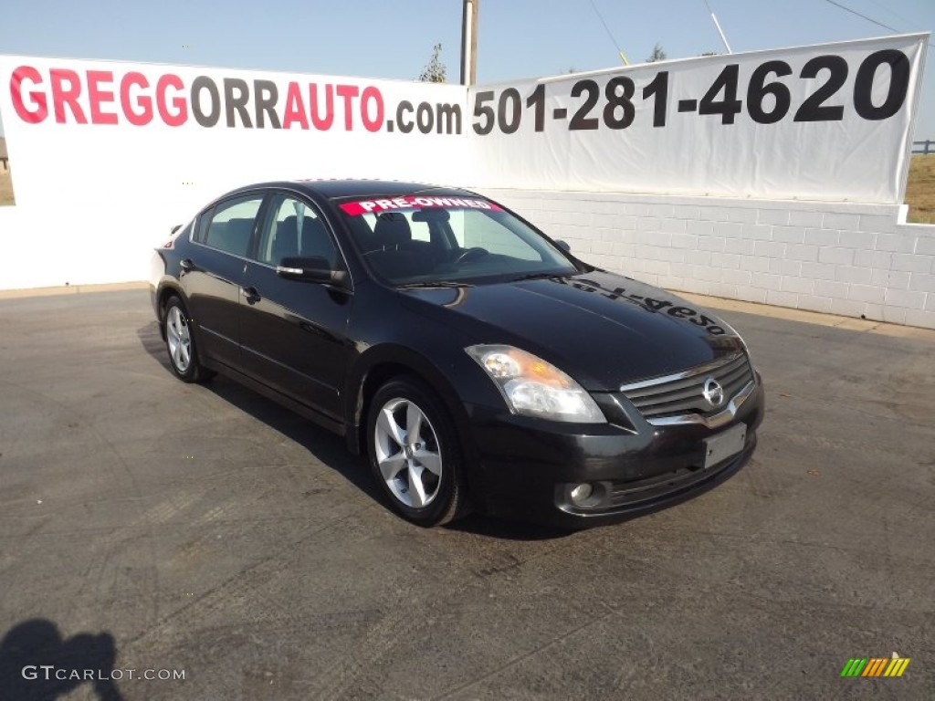 2007 Altima 3.5 SE - Super Black / Charcoal photo #1