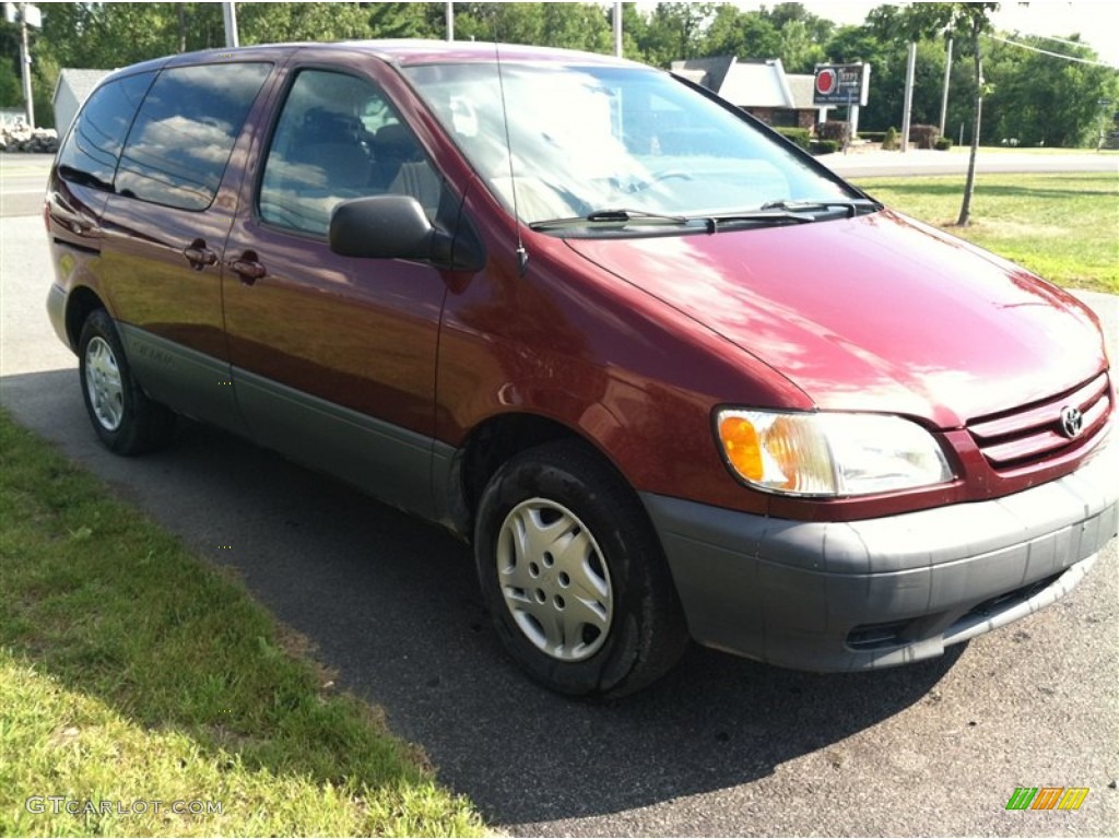 2001 Sienna CE - Vintage Red Pearl / Oak photo #4