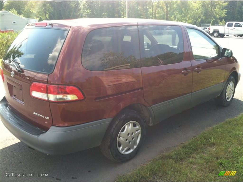 2001 Sienna CE - Vintage Red Pearl / Oak photo #5