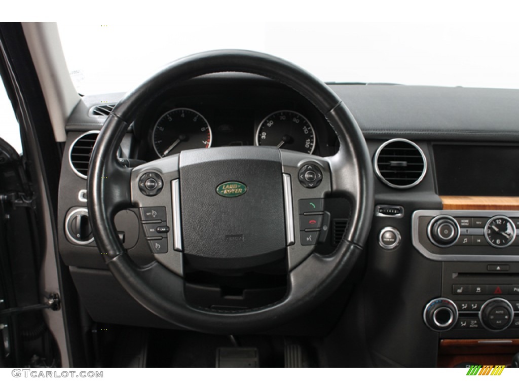 2010 Land Rover LR4 HSE Ebony Steering Wheel Photo #69771834