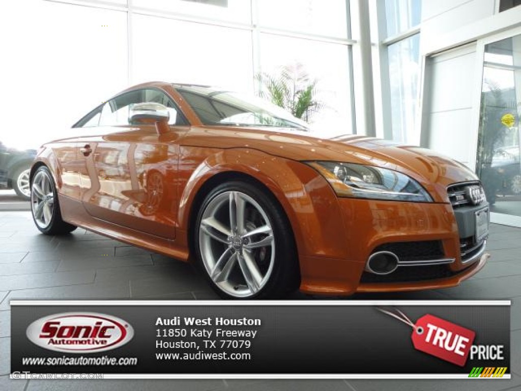 2013 TT S 2.0T quattro Coupe - Somoa Orange Metallic / Black/Orange photo #1