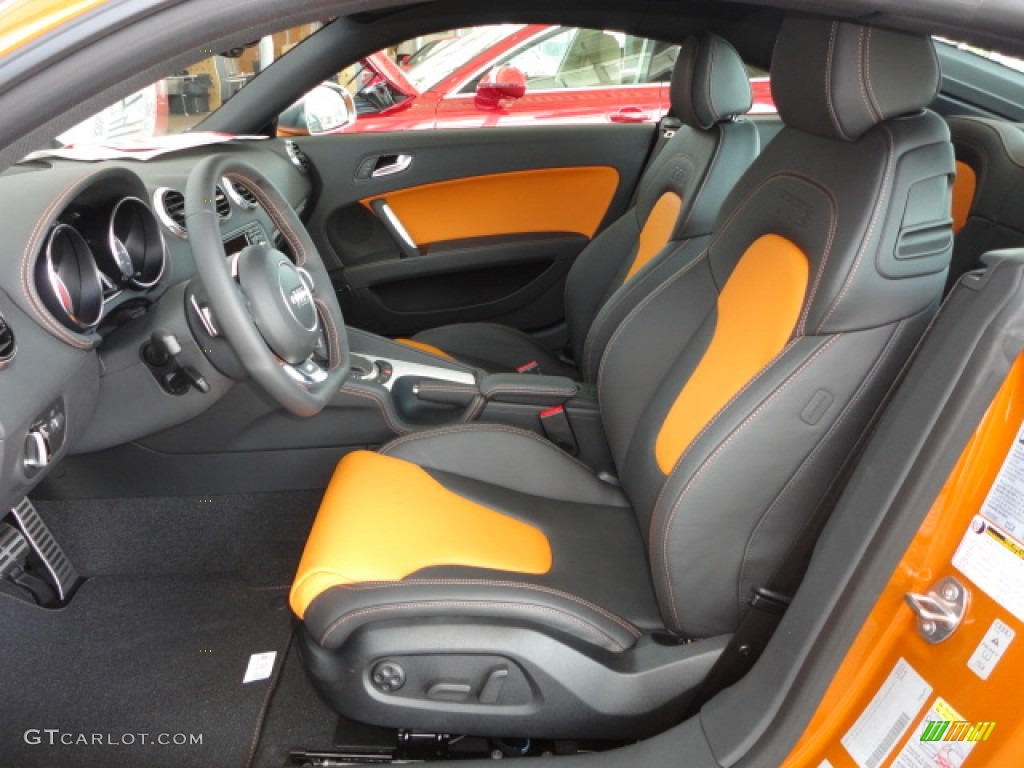 Black/Orange Interior 2013 Audi TT S 2.0T quattro Coupe Photo #69772639