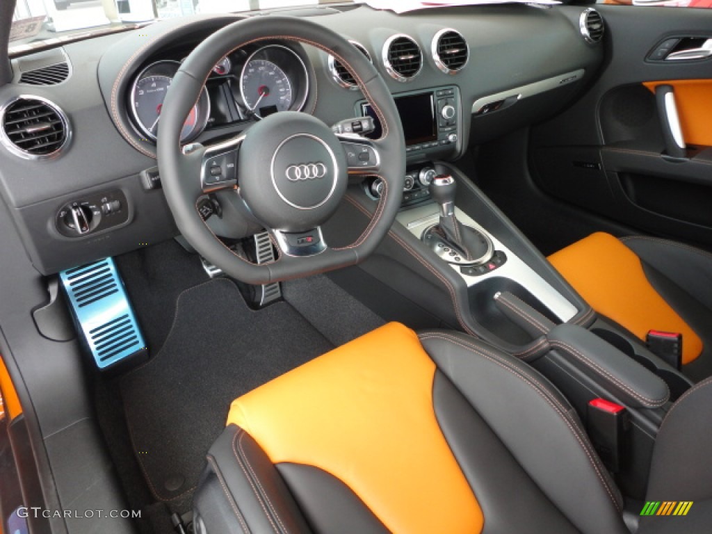 Black/Orange Interior 2013 Audi TT S 2.0T quattro Coupe Photo #69772657