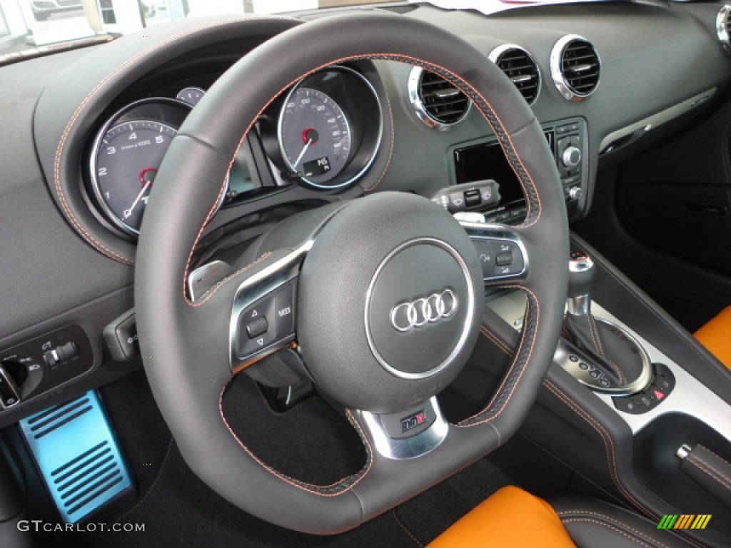 2013 Audi TT S 2.0T quattro Coupe Black/Orange Steering Wheel Photo #69772696