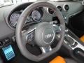 2013 Audi TT Black/Orange Interior Steering Wheel Photo