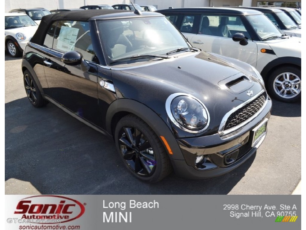 2013 Cooper S Convertible - Midnight Black Metallic / Carbon Black photo #1