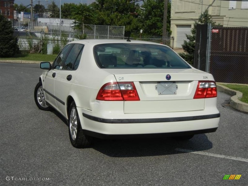 2002 9-5 Linear Sedan - Polar White / Charcoal Grey photo #4