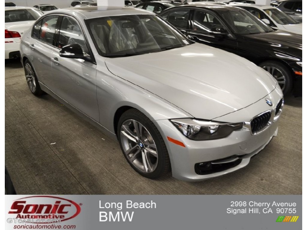 2012 3 Series 328i Sedan - Glacier Silver Metallic / Everest Grey/Black Highlight photo #1