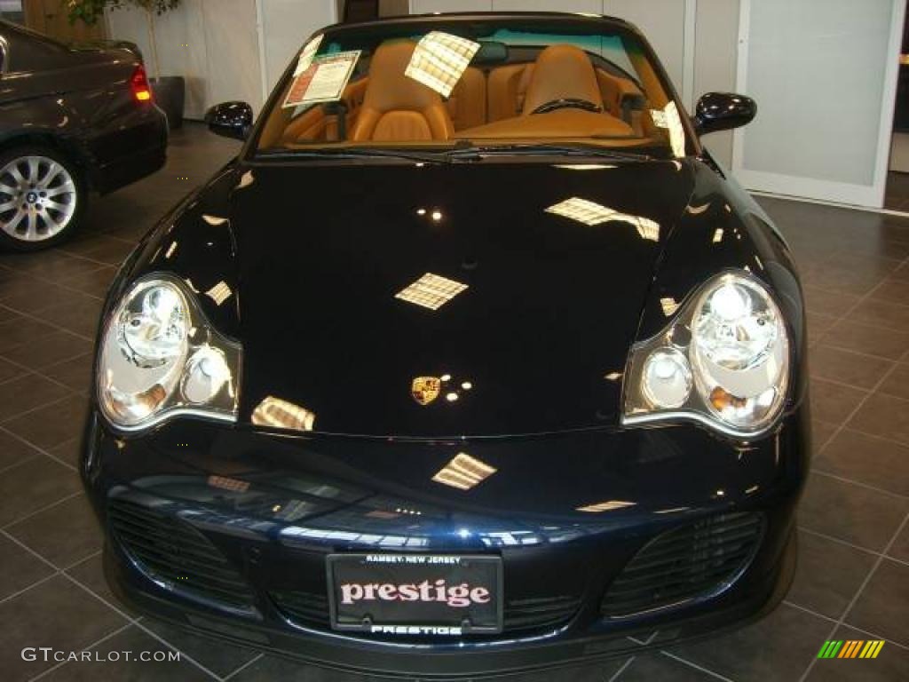 2004 911 Turbo Cabriolet - Midnight Blue Metallic / Natural Leather Brown photo #3