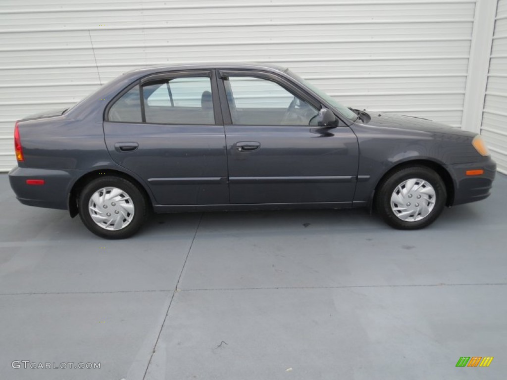 2005 Accent GLS Sedan - Stormy Gray / Gray photo #2