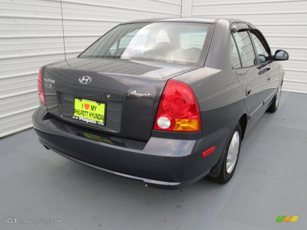 2005 Accent GLS Sedan - Stormy Gray / Gray photo #3