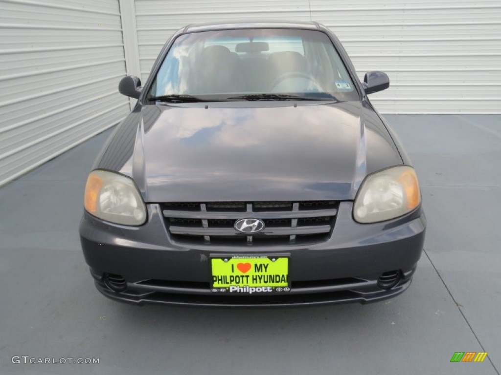 2005 Accent GLS Sedan - Stormy Gray / Gray photo #7