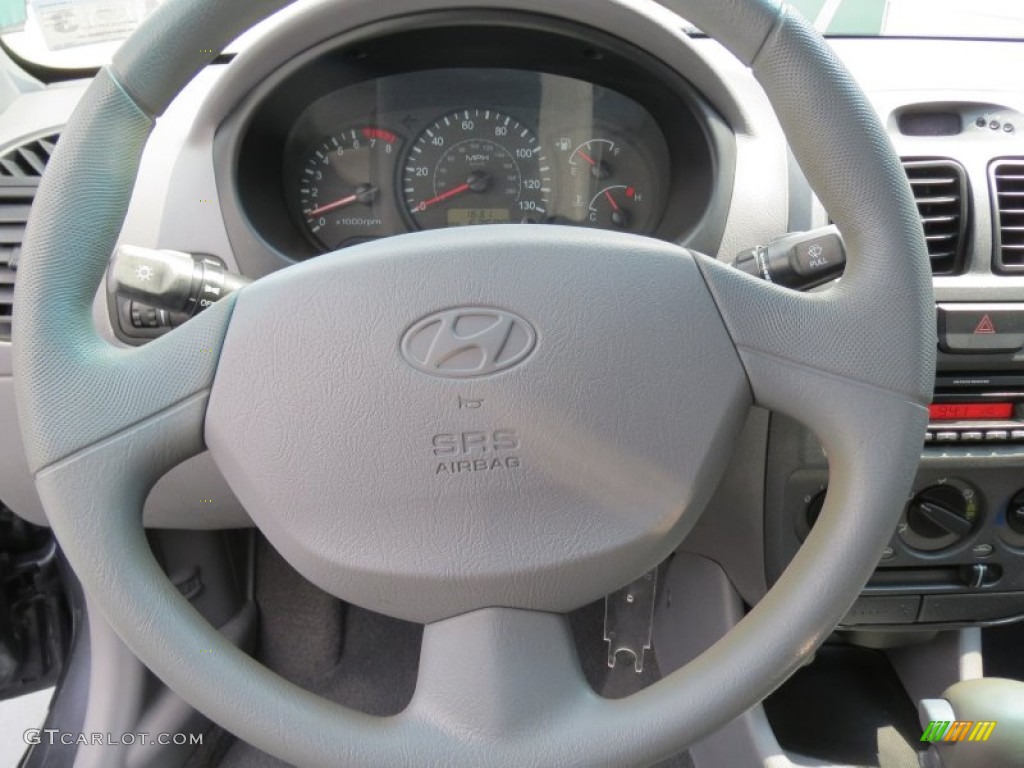 2005 Accent GLS Sedan - Stormy Gray / Gray photo #39