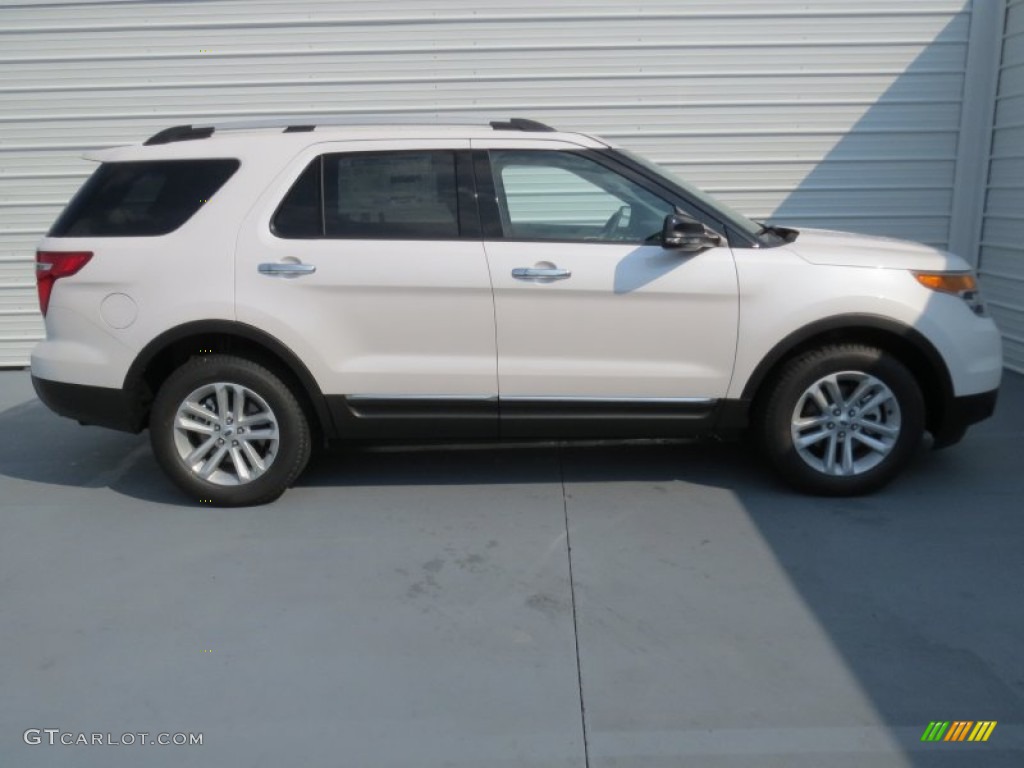 White Platinum Tri-Coat 2013 Ford Explorer XLT EcoBoost Exterior Photo #69778162