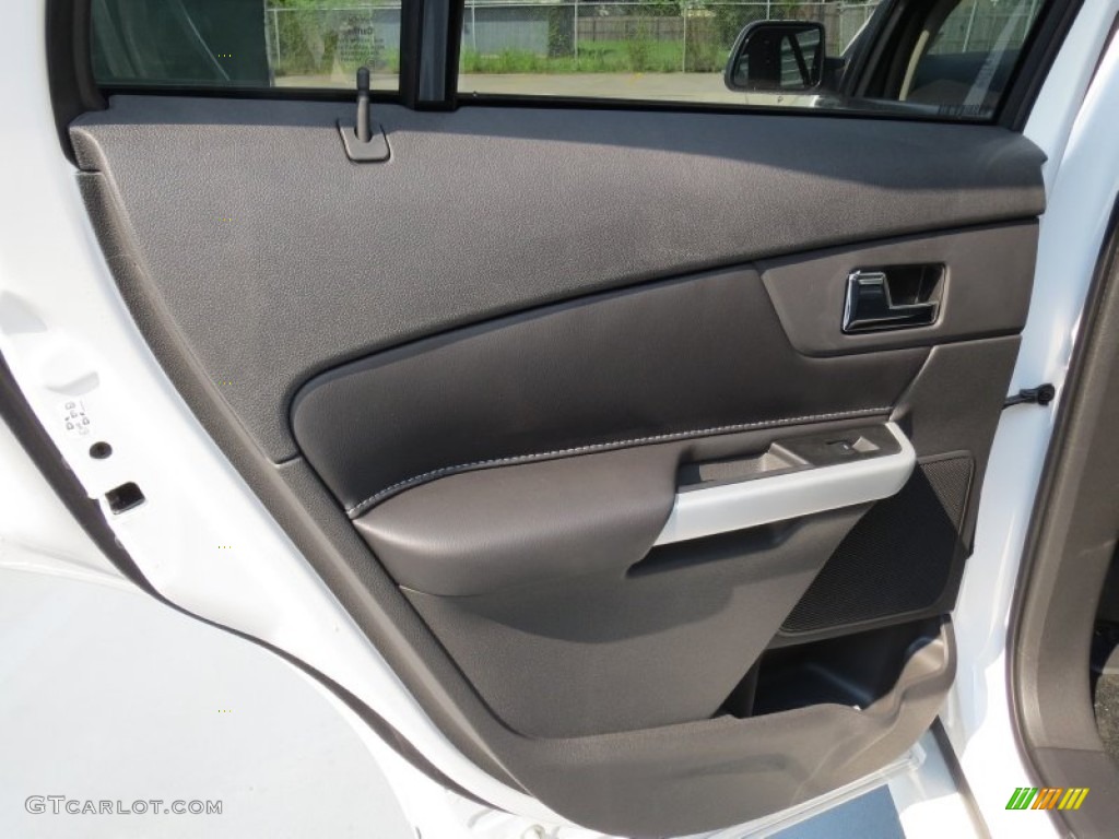 2013 Ford Edge Sport Charcoal Black/Liquid Silver Smoke Metallic Door Panel Photo #69778657
