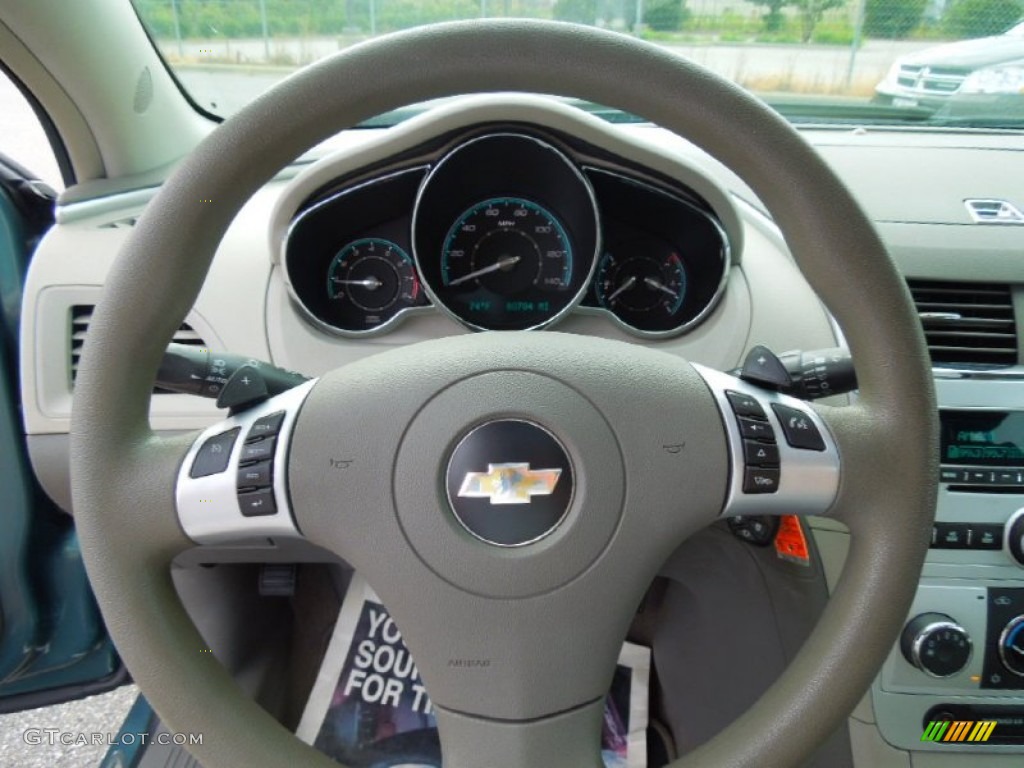 2009 Chevrolet Malibu LT Sedan Titanium Steering Wheel Photo #69779485