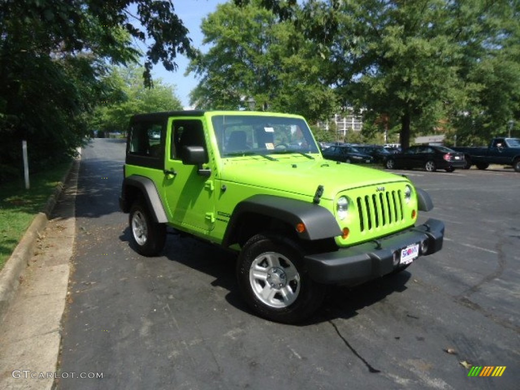 2013 Wrangler Sport 4x4 - Gecko Green / Black photo #1