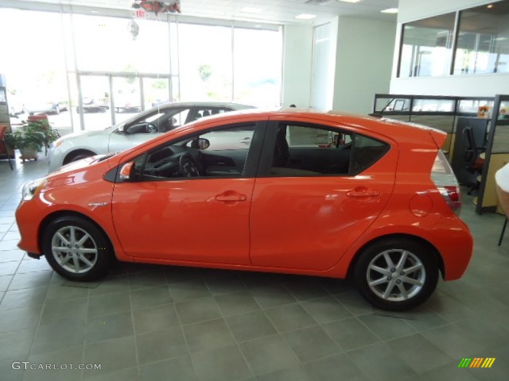 2012 Prius c Hybrid Four - Habanero / Black photo #5