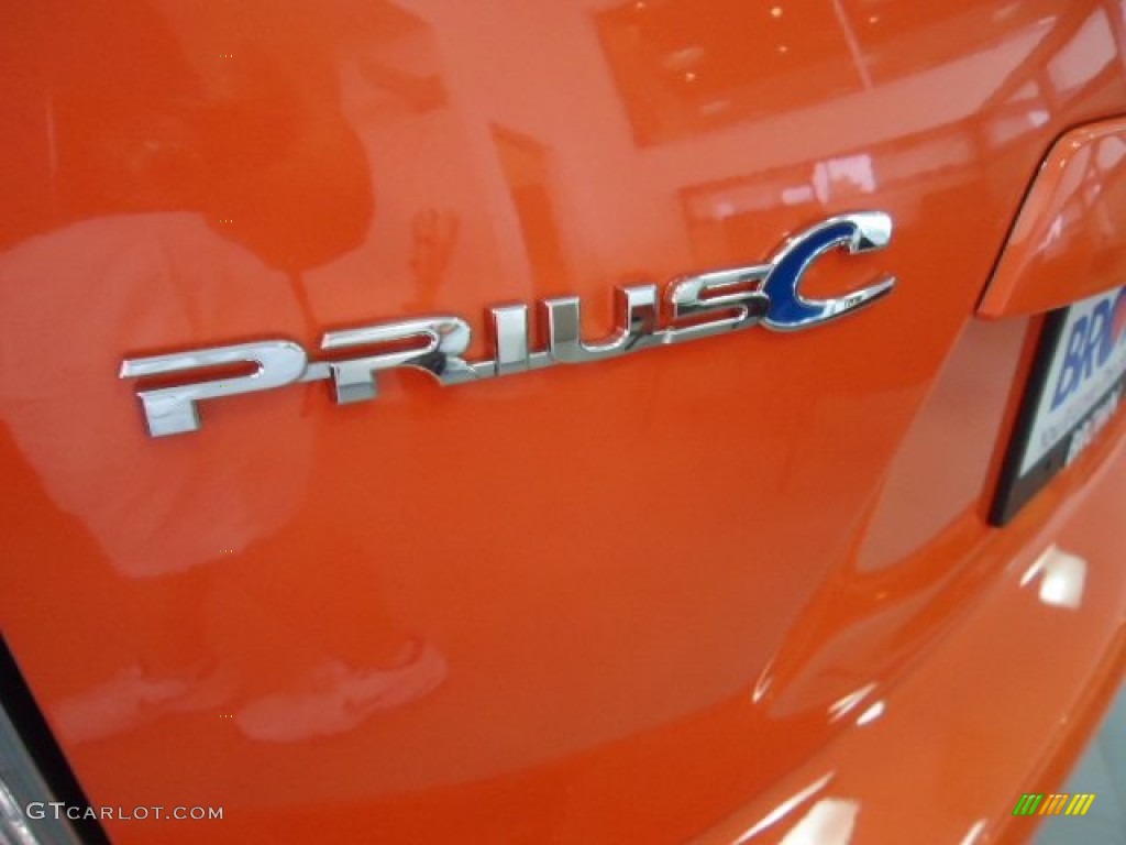 2012 Prius c Hybrid Four - Habanero / Black photo #12