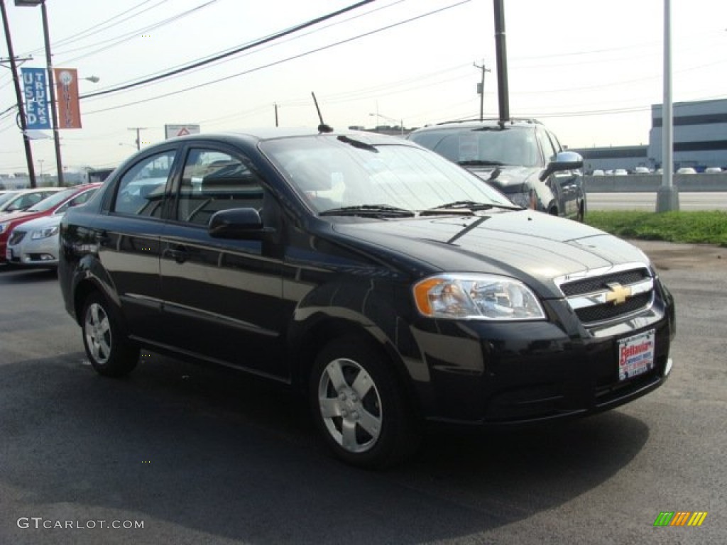 2010 Aveo LS Sedan - Black Granite / Charcoal photo #3