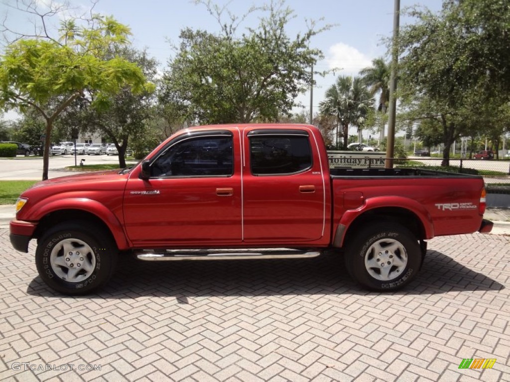 2003 Tacoma V6 PreRunner Double Cab - Impulse Red Pearl / Charcoal photo #3