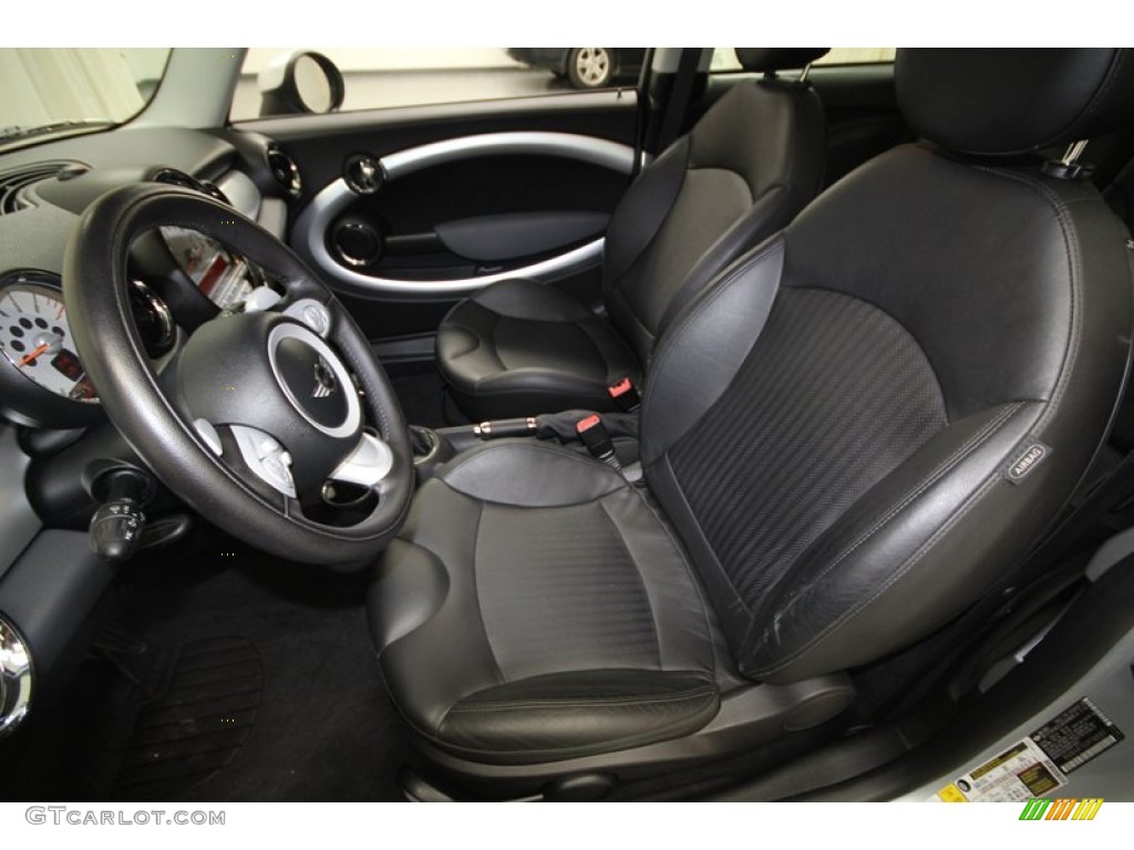 Punch Carbon Black Leather Interior 2009 Mini Cooper S Hardtop Photo #69793186