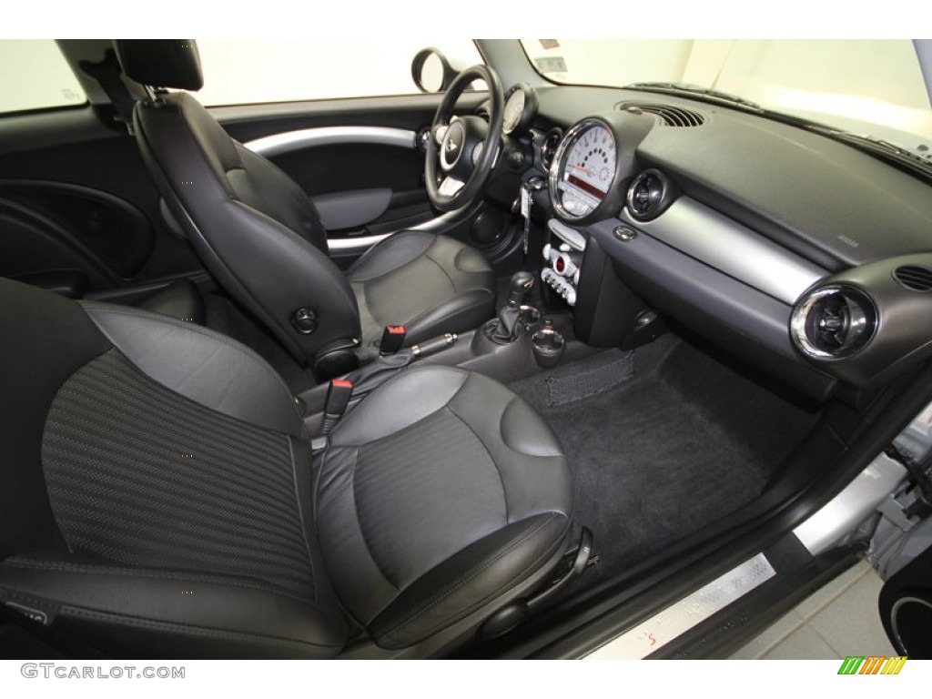 Punch Carbon Black Leather Interior 2009 Mini Cooper S Hardtop Photo #69793414