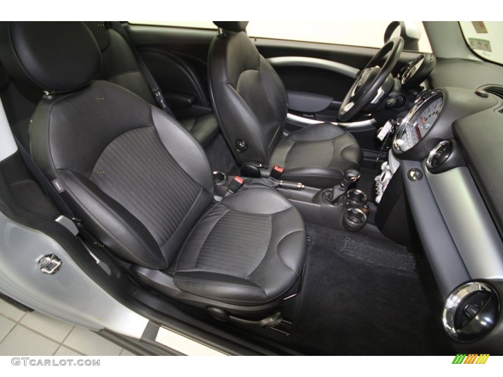 Punch Carbon Black Leather Interior 2009 Mini Cooper S Hardtop Photo #69793427