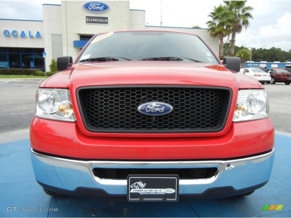 2006 F150 XLT Regular Cab - Bright Red / Medium/Dark Flint photo #8