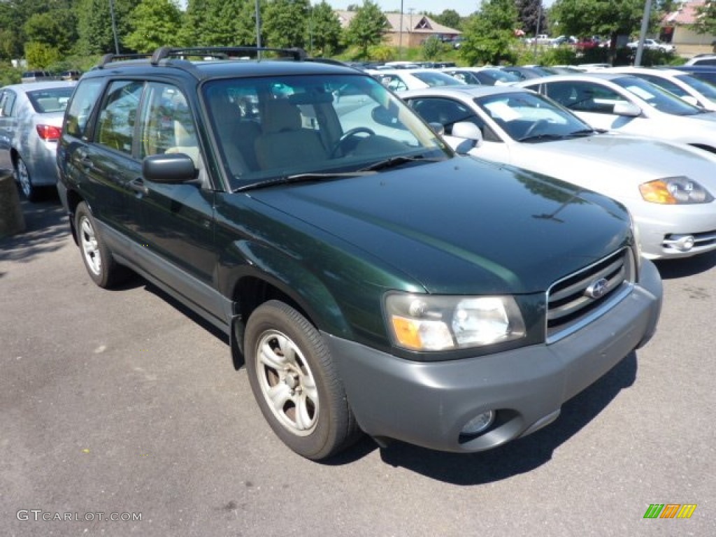 2004 Forester 2.5 X - Woodland Green Pearl / Gray photo #1