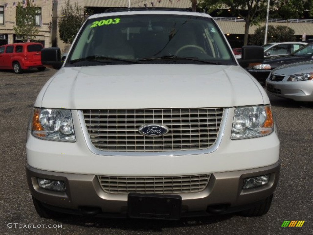 2003 Expedition Eddie Bauer 4x4 - Oxford White / Medium Parchment photo #3