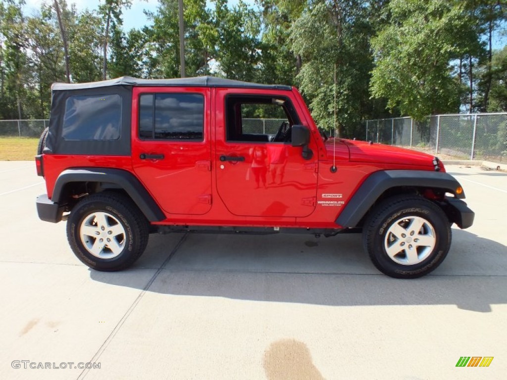 2012 Wrangler Unlimited Sport S 4x4 - Flame Red / Black photo #2